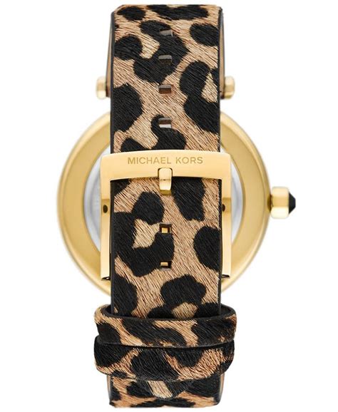 michael kors irving leopard|Michael Kors leopard print watch.